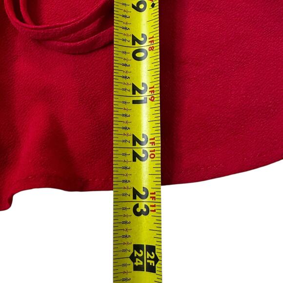 Monteau Red Peplum Blouse Women's Top Size Small | 13-10 - Picture 7 of 7